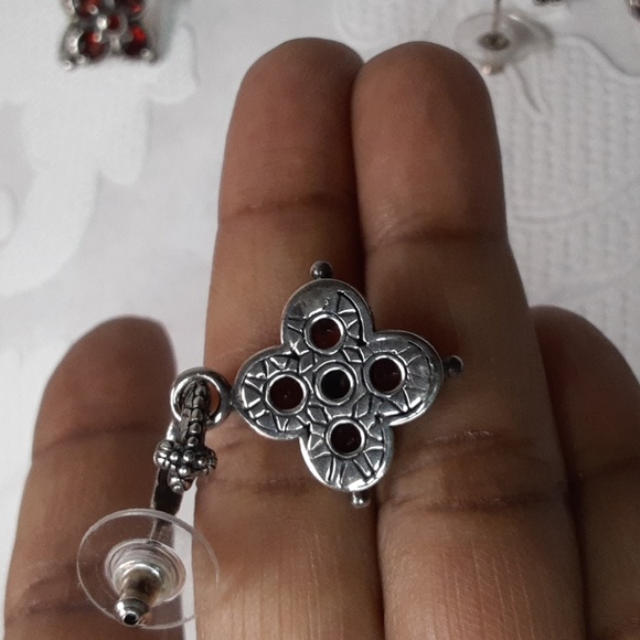 925 Genuine Garnets Earrings and Ring Set. FIRM. - Picture 15 of 17